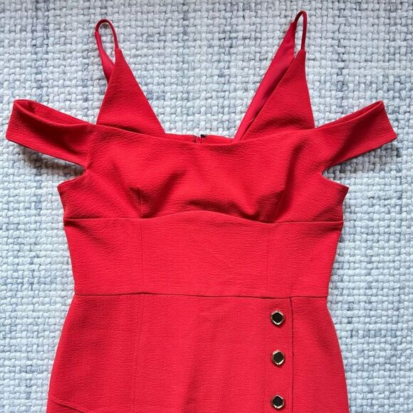 Rebecca Vallance Orange Beltran Midi Dress 8 - Picture 4 of 7